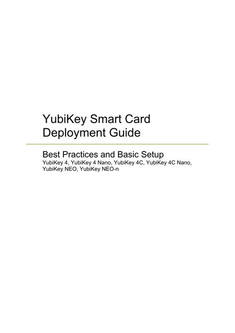 yubikey smart card minidriver deployment guide|smart card minidriver download.